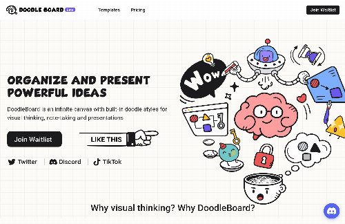 startuptile DoodleBoard-An infinite canvas with built-in doodle styles
