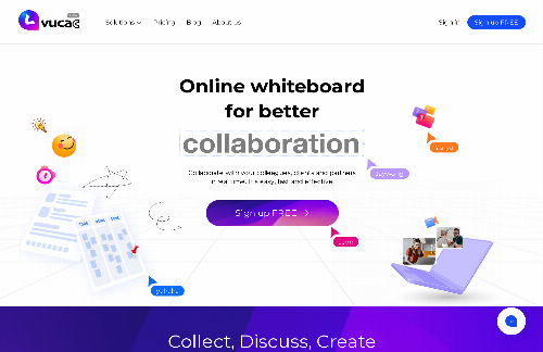startuptile VUCAC-Online whiteboard for real-time teamwork