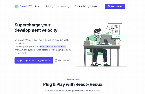startuptile Glue4 is a Redux extension that handles your back end concerns-