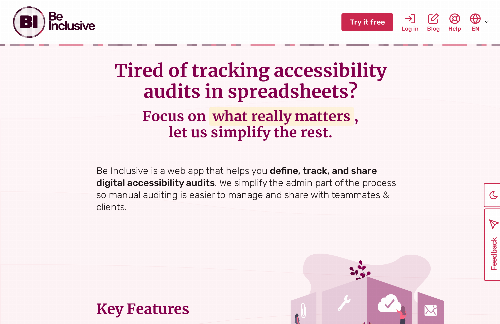 startuptile Be Inclusive-Define track and share digital accessibility audits