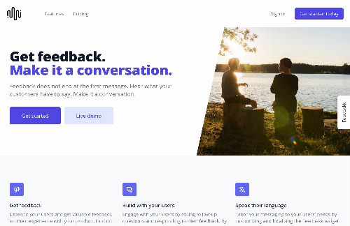 startuptile Feedbakk.io-Get feedback. Make it a conversation