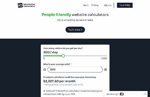 startuptile InteractiveCalculator-NoCode calculator builder for beautiful price configurators