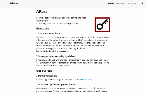 startuptile APass – password manager based on age encryption-