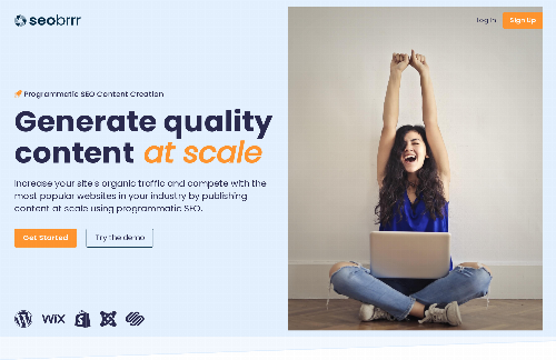 startuptile SEOBrrr-Generate quality content at scale with programmatic SEO.