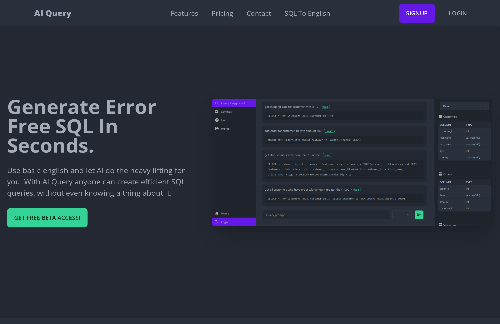 startuptile AI Query-Use AI to write error free SQL in seconds!