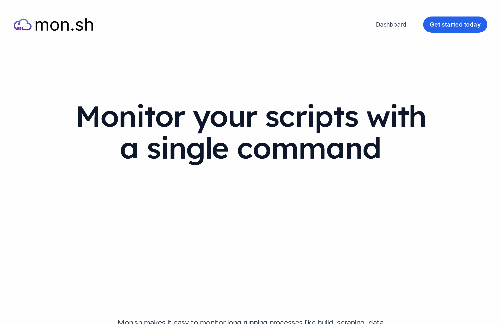 startuptile Mon.sh-Monitor your scripts with a single command