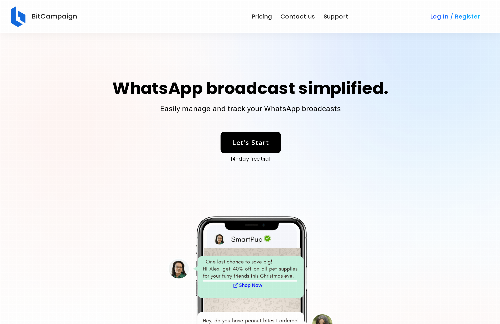 startuptile BitCampaign-WhatsApp Broadcasting made simpler