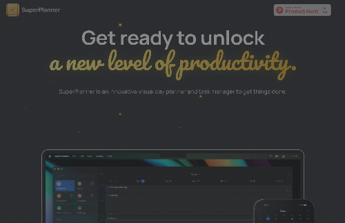 startuptile SuperPlanner, a visual day planner and task manager for iOS and Mac-