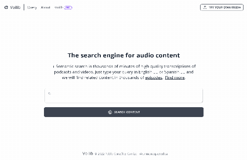 startuptile Semantic Search in Podcasts Transcriptions-