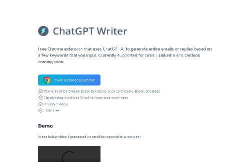 startuptile I built a free Chrome extension that writes entire emails using ChatGPT-