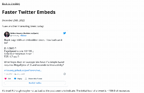 startuptile 10x Faster Twitter Embeds-
