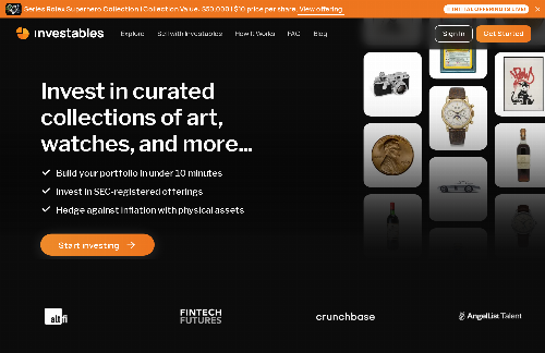 startuptile Investables: Physical Asset Investment Platform”-