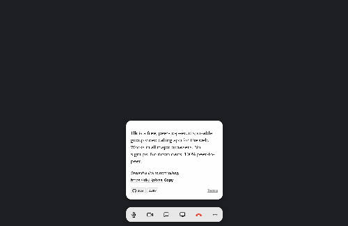 startuptile Talk – Free, P2P, disposable group video call for the web-