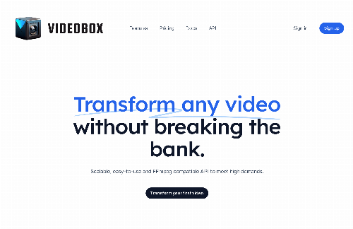 startuptile VideoBox – Easy video processing as a service-