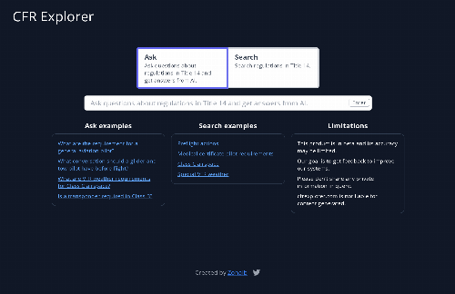 startuptile CFR Explorer – Finding aviation answers using AI-