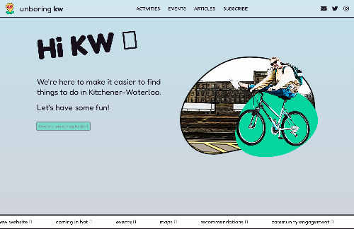 startuptile Unboring KW-Community events and activities website