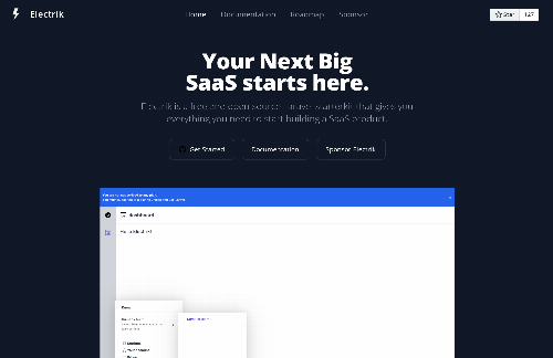 startuptile Electrik-Electrik is a 100% opensource Laravel based saas starter kit