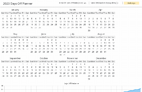 startuptile Time Off Planner-
