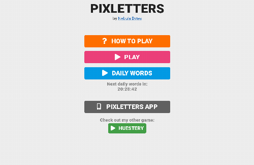 startuptile Pixletters – Word guessing puzzle game where used pixels give you clues-