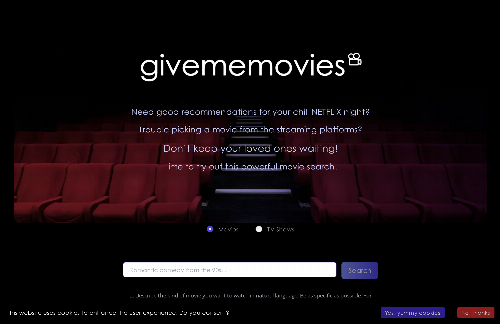 startuptile givememovies.com-AI powered movie recommendations