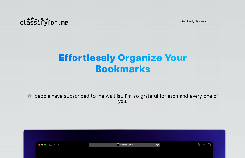 startuptile classifyfor.me-Effortlessly Organize Your Bookmarks