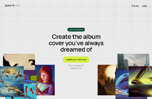 startuptile Daft Art – an album cover maker powered by AI and curated aesthetics-