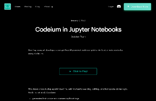 startuptile Codeium: Free Copilot alternative that works in Jupyter notebooks-