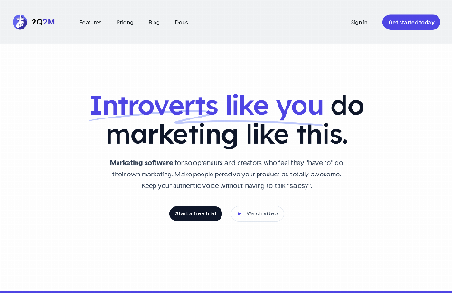 startuptile 2Quiet2Market-Marketing software for introverted solopreneurs and creators