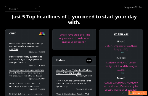 startuptile Just Five News · Daily News-