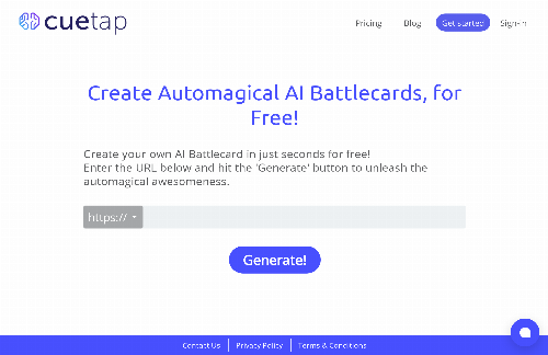 startuptile GPT3 free sales Battlecard generator-