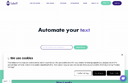 startuptile Labelf AI-No code tool for creating AI Text Classifiers