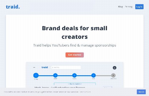 startuptile traid-traid helps YouTubers sign their first brand deal