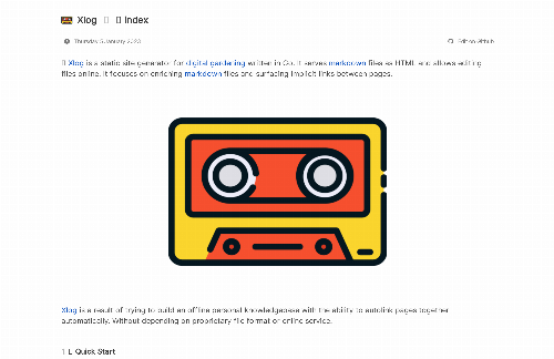 startuptile Xlog: a static site generator for digital gardening written in Go-