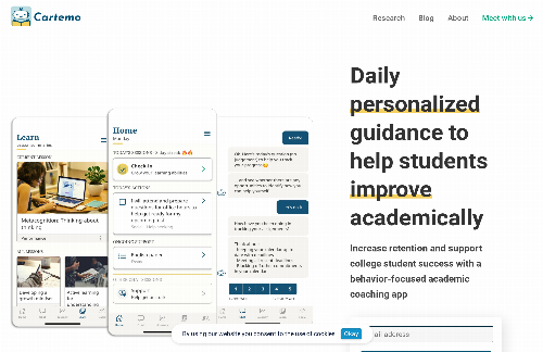 startuptile Cartemo-App to support college students learn and study better.