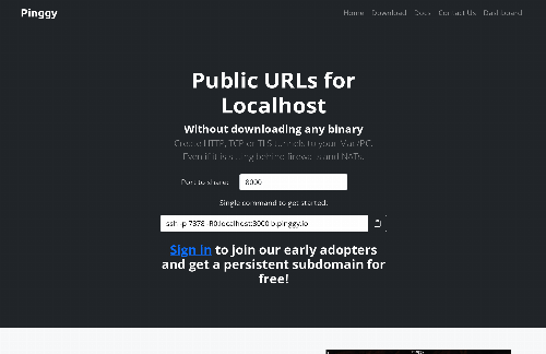 startuptile Quick tunnels to localhost with one command and no binary download-