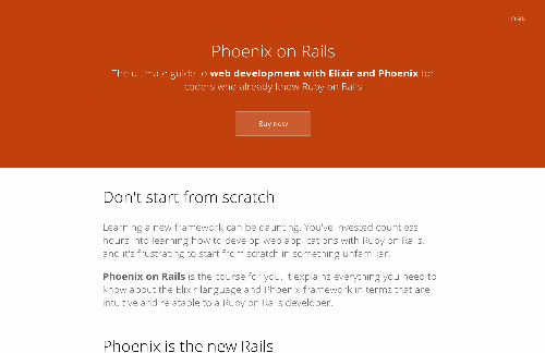 startuptile An online Elixir/Phoenix course aimed at devs who already know Rails-