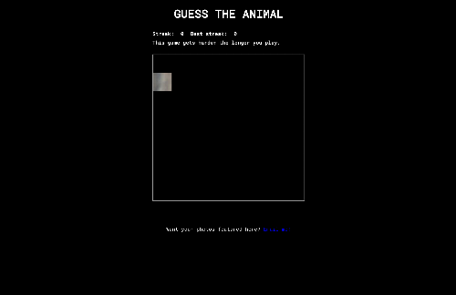 startuptile Guess the animal by looking at a limited amount of pixels-