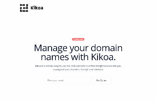 startuptile Kikoa-Domain and registrar manager