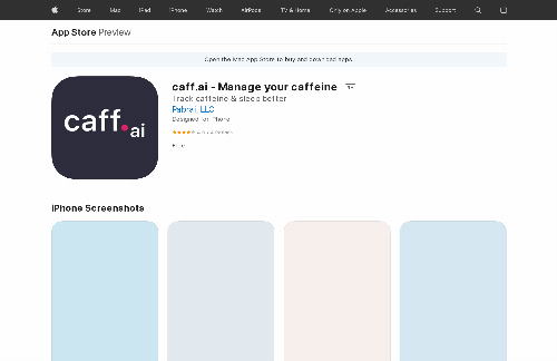 startuptile Caff.ai a Caffeine Manager for better sleep and more energy-