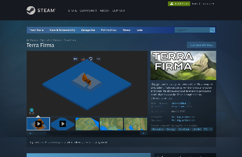 startuptile Terra Firma, a playable erosion simulation-