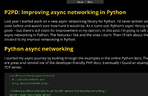 startuptile P2PD – Async p2p networking library for Python 3-