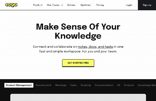 startuptile Saga-Make sense of your knowledge