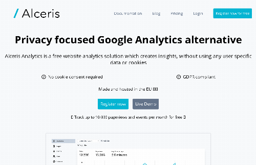 startuptile Alceris Analytics-Privacy friendly website analytics and tracking solution