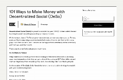 startuptile 101 Ways to Make Money with DeSo-Simply post and earn on DeSo