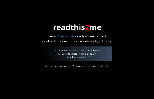 startuptile ReadThis2Me – Listen to Twitter Threads-