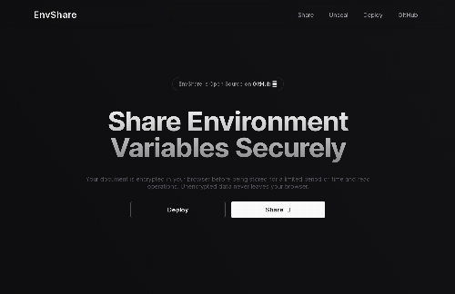 startuptile EnvShare – Share Environment Variables Securely-