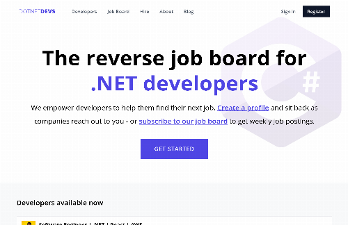 startuptile DotnetDevs-The reverse job board for .NET developers