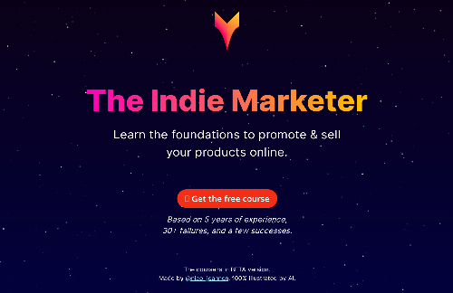 startuptile The Indie Marketer-A free course to give indie makers the basics of marketing