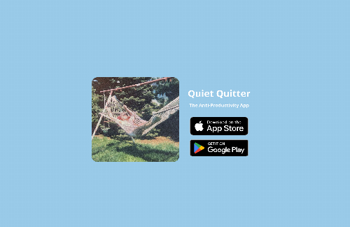 startuptile Quiet Quitter-The Anti-Productivity App: Track your time on the toilet