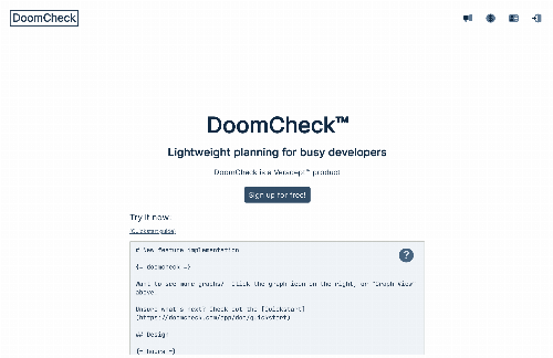 startuptile DoomCheck: A tool for probabilistically estimating project size-